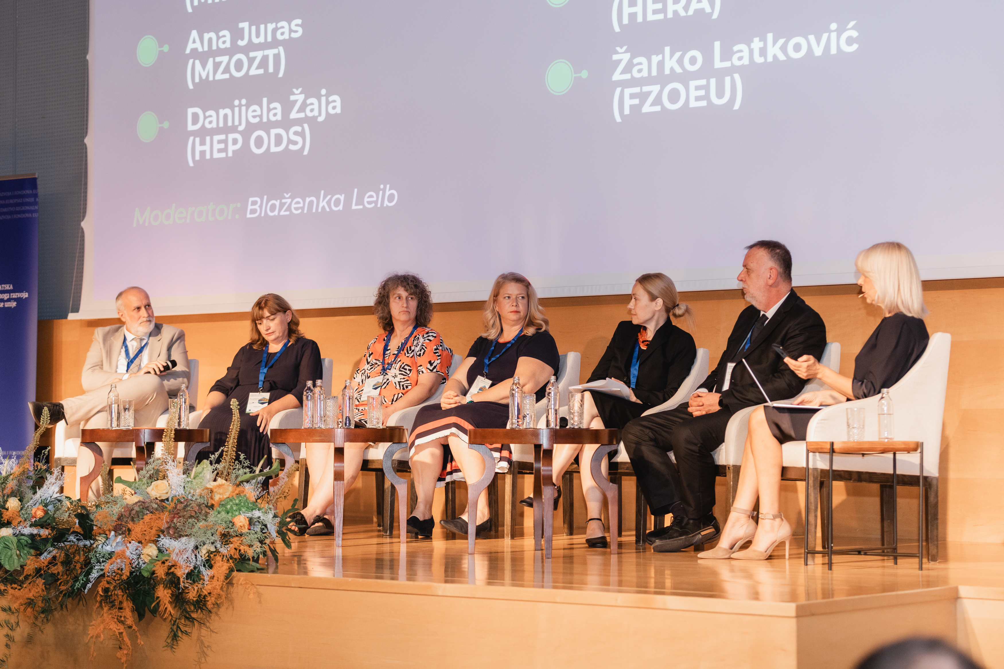 Panel speakers at the Conference photos source: Energy Communities in Practice International Conference, Bol on Brač, 24-25.9.2026.