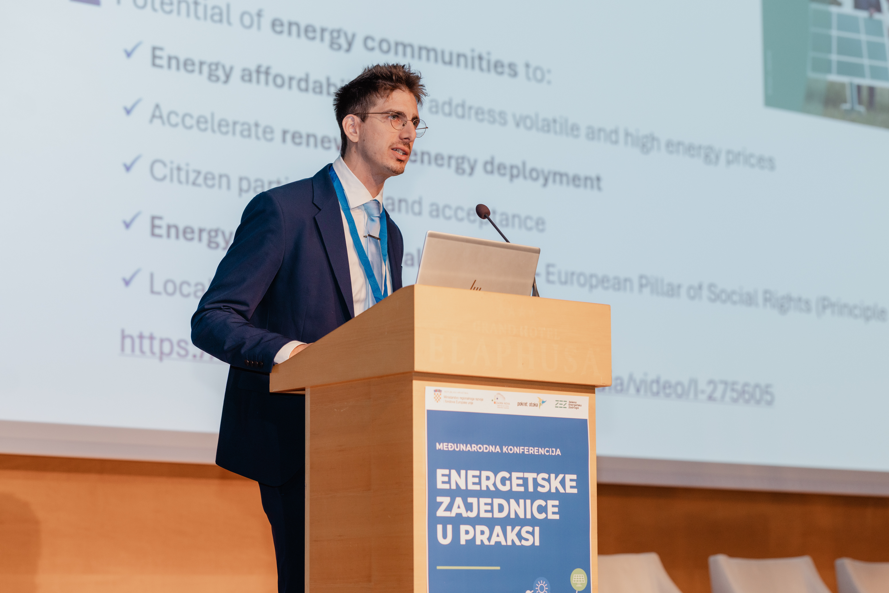 Ascanio Troiani from the European Commission’s Directorate-General for Regional and Urban Policy (DG REGIO) photos source: Energy Communities in Practice International Conference, Bol on Brač, 24-25.9.2026.